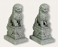 Chinese Guardian Lion Bookends